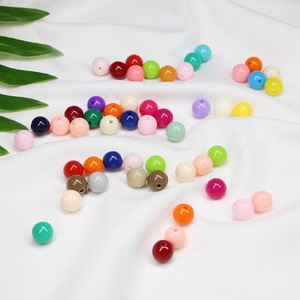 6/8/10mm acrylique couleur unie <span class=keywords><strong>perles</strong></span> rondes à la main bricolage <span class=keywords><strong>perles</strong></span> pour accessoires Bracelets fabrication de bijoux - Product Image 2