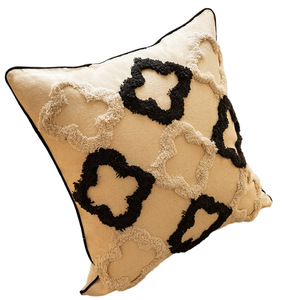 Classic Geometric Boucle Plush Sofa <b>Cushion</b> Square Washable Pillow With <b>Insert</b> <b>For</b> Living Room Bedroom Decor - Product Image 3