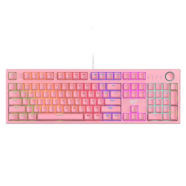KB871L Havit Custom Home Office Keyboard Laptop Usb Teclados Computer PC 104 Keys Gamer Gaming Mechanical Keyboard