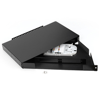 Mini boîtier de distribution à fibres optiques rotatif 1U de 19 pouces 12 cœurs 48 ports LC SC panneau de brassage à fibres pour montage en rack équipement FTTH 3G