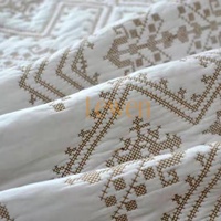 Ensemble de literie matelassé 3 pièces en microfibre de polyester léger, antibactérien et ignifuge, pour toutes les saisons