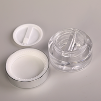Usine En Gros Conception Unique 20g/70g Clair Crème Pour Le Visage Pot De Crème Pour Les Yeux Double Core Soins De La Peau Emballage Pot avec Couvercle En Argent