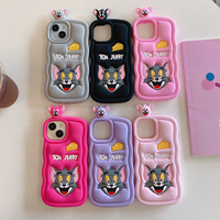 Funny 3D Cartoon Tom Cat Silicone Mobile Phone Cases pour iPhone 17 16 15 14 Pro Max Plus Phone Accessories Silicone Case Cover
