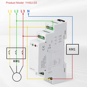 Protector de secuencia de fase YHXU Relé de pérdida de fase de voltaje trifásico 380 AC 05 Protector de pérdida de Fase de monitoreo de bajo voltaje - Product Image 5