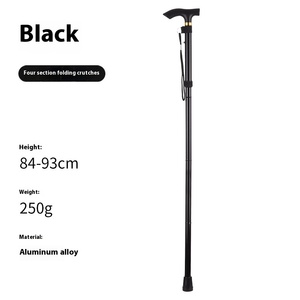 2025 New Arrival <b>Foldable</b> <b>Walking</b> Cane Adjustable Elderly <b>Walking</b> <b>Stick</b> with LED Light and Non-Slip TPR Handle - Product Image 3