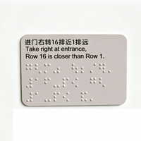 Panneaux de signalisation pour sièges, conformes ADA, en acier inoxydable, avec braille, 2,87 x 2 pouces, résistants à la corrosion, design moderne, pour immeubles de bureaux