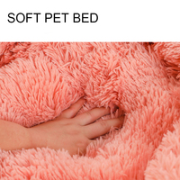 Grosir tempat tidur hewan peliharaan produsen mewah lembut nyaman bulat kucing anjing tempat tidur hewan peliharaan
