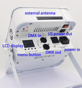 ไฟ LED PAR แบน 9x18W 6in1 RGBWA UV ไร้สาย ใช้พลังงานแบตเตอรี่ พร้อมระบบควบคุม DMX ไร้สาย - Product Image 6