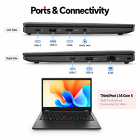 Ordinateur portable professionnel ThinkPad L14 Gen 5, processeur Intel Core Ultra 5 125U, 16 Go de RAM, 512 Go de SSD, écran 14 pouces WUXGA IPS, vente en gros
