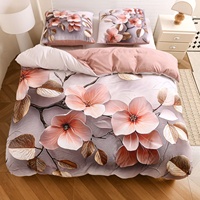 Parure de lit en microfibre unie 100% avec impression numérique