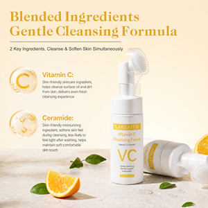 Nettoyant visage éclaircissant et blanchissant GMPC, formule personnalisée, pure vitamine C, glutathion, acide salicylique - Product Image 4