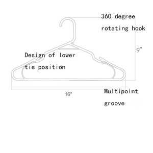 Perchas de Plástico Negras Super Resistentes para Trajes, Perchas de Ropa de Alta Calidad Premium para Uso en Armarios - Product Image 2