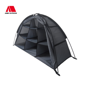 New Foldable Outdoor Storage Cabinet 9-Grid Portable Camping <strong>Shoe</strong> Rack <strong>Tent</strong> Cabinet for Picnic &amp; Camping Storage - Product Image 4