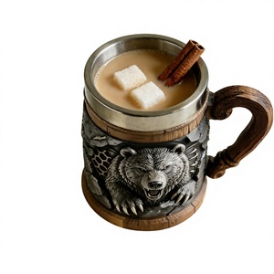 Jarra de Cerveza Pintada a Mano con Diseño Creativo de Oso Grizzly Norteamericano, Decoración para Bar en Casa, Regalo para Hombres - Product Image 6