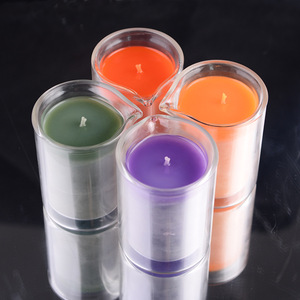 Bougies colorées à basse température aux huiles essentielles, forme cylindrique, pour le yoga, la méditation, la Saint-Valentin, durée de 7 à 15 jours - Product Image 1