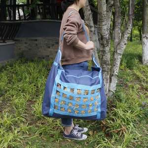 Sac à foin pour cheval en toile Oxford à grande capacité, à alimentation lente, pour le stockage et le transport, avec sangle réglable - Product Image 5