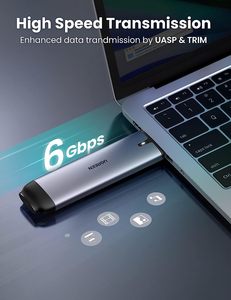 UGREEN M.<span class=keywords><strong>2</strong></span> Корпус для SATA NGFF SSD <span class=keywords><strong>2</strong></span> в 1 USB-A и USB C 3,1 Gen <span class=keywords><strong>2</strong></span> to SATA B-Key внешний твердотельный накопитель - Product Image 3