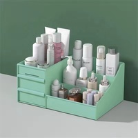 Étagère de rangement en plastique décoration cosmétiques soins de la peau dressing maquillage tiroir boîte de rangement de bureau