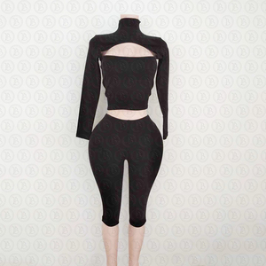 Nuovi Arrivi 2026: Set Donna Y2K con <span class=keywords><strong>Bolero</strong></span> in Cotone Modal, Top Corto a Fascia e Pantaloncini Pieghevoli - Product Image 5