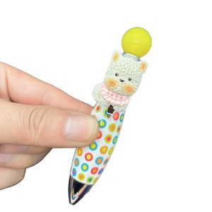 Penna Girevole a Forma di Cucciolo, Creativa, Colorata, Stile Ins, Pennello Cartoon, Effetto Scintillante, 5 Penne a 0.5mm, Confezione Bulk, Ingrosso - Product Image 5