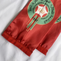 Benutzer definierte Logo Spandex Satin Fußball Team Schal Fan Schal mit Quasten