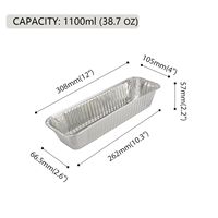 Barquettes en aluminium écologiques mini format, rectangulaires, pour boulangerie, avec couvercle transparent, pour gâteau au durian
