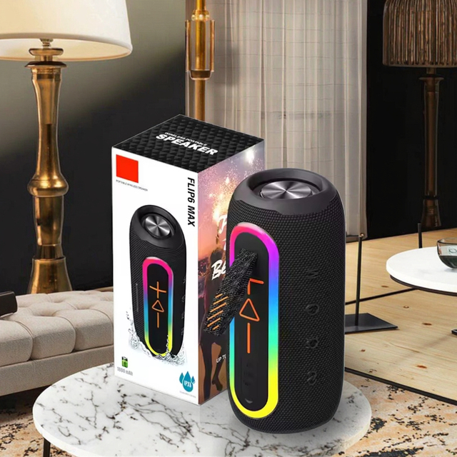 Factory Wholesaler Flip6 Max for V5.3 Wireless Outdoor Portable Subwoofer Speaker with Powerful Sound Home Theatre Ready