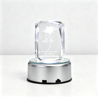 Base lumineuse LED RGB à commande tactile, ronde, USB, pour figurines en cristal, vente en gros d'usine