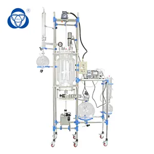 50L 100L Jacketed glass ultrasonic crystallization reactor with cold trap