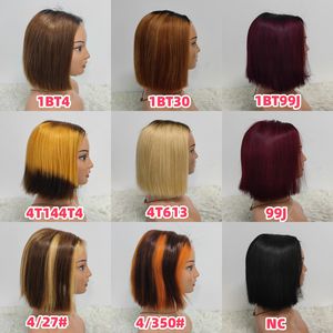 Promotion Let'sfly 32$ : Closure en dentelle 2x6, Cheveux humains vierges bruts vietnamiens Remy, colorés SDD, coupe Bob, lisses et rebondissants, courts, originaux - Product Image 2