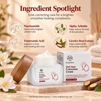 Crème Visage Éclaircissante et Unifiante au Niacinamide Fermenté, Arbutine, Acide Tranexamique et Glutathion pour Corriger les Taches Brunes