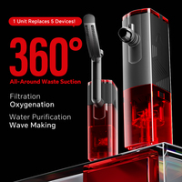 Filtre submersible interne pour aquarium moderne de luxe 5-en-1 avec éponge biologique en plastique, fonctionnement automatique