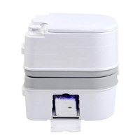GMF 24L Toilette portable de camping, de voyage, de camping-car, de plein air, avec affichage des eaux usées, toilette de camping