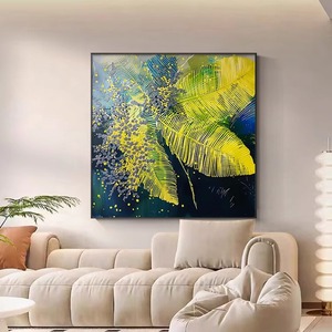 Impresión de lienzo verde sin marco planta verde <span class=keywords><strong>comedor</strong></span> pintura pared arte textura <span class=keywords><strong>para</strong></span> decoración del hogar sala de estar de lujo - Product Image 2