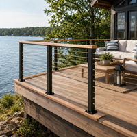 Barrières de terrasse en métal XYF, garde-corps en câble inoxydable avec poteau sur mesure