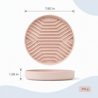 Gamelle personnalisée en silicone pour animaux de compagnie – Gamelle anti-glouton pour chien avec ventouse, design labyrinthe étoilé, antidérapante, pour petits chiens