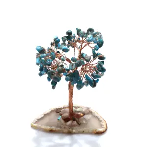Commercio all'ingrosso di pietre preziose di cristallo naturale fortune money tree feng shui per centrotavola ornamentali domestici