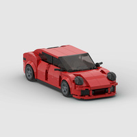 Briques de construction compatibles pour voiture de course de luxe MOC, blocs de construction éducatifs en plastique ABS, cadeau d'entreprise