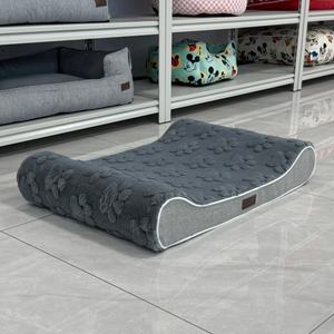 ETRIP PET Vente en gros Lit orthopédique de luxe pour chien, lit pour chien lavable gris avec fond antidérapant, lits pour animaux de compagnie - Product Image 3