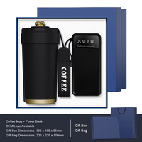 Kit de bienvenue créatif et élégant pour cadres : Mug à café givré et batterie externe – Coffret cadeau pour invités VIP