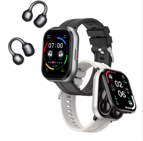 High Quality D12 Smart Watch With TWS Earphone 2.01''large Screen Wireless Calling Classic Watch Health Monitoring Smart Watch
