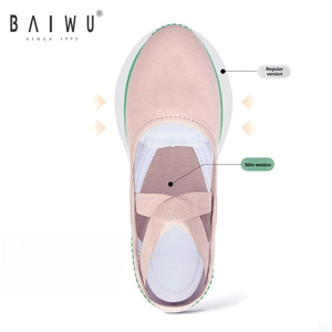 121131008-1.0 Chaussons de ballet souples en toile pour filles et femmes, couleur tendance, coupe ajustée, avec bande élastique, pour l'entraînement - Product Image 5