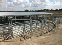 Clôtures de cheval vert de bétail en métal faciles à assembler panneau de corral de haute qualité galvanisé cour de bétail soudée à revêtement électrique