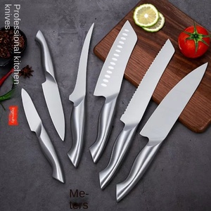 6 Pieces Kitchen <b>Knives</b> Stainless Steel Hollow Handle Chef Kitchen <b>Knife</b> <b>Set</b> - Product Image 1