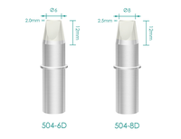 Pointes de soudage manuelles pour la série 504, nouvelles, pour station de soudage TS2400 400W, en cuivre de haute qualité, formes coniques/biseautées/ciseaux/couteau