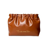 Pochette de rangement portable en cuir PU pour clés et rouges à lèvres, petite pochette de maquillage vintage tendance, pochette pour pinceaux de maquillage