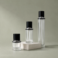 Ensembles d'emballages cosmétiques en verre : pots à crème 30, 50, 100 g, flacons compte-gouttes pour huile capillaire 30 ml, flacons à lotion uniques avec pompe à pression 50, 100, 120 ml