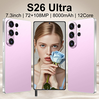 Versión Global Desbloqueada, Teléfono Inteligente Dual SIM Android S26 Ultra, Teléfono Celular de 7.3 Pulgadas, Teléfono Móvil LTE CDMA