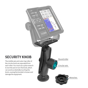 Soporte VINmounts Helix 7 para Sonda de Pesca, Base de Bola Recta de 1.5 pulgadas, Brazo de Doble Encaje de 8.7cm, Ajustable 360°, con Bloqueo Antirrobo, Soporte Marino - Product Image 3
