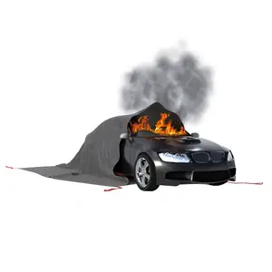 Araçlar 6x9m, 6x8m,5x5m, 7x7m için yüksek sıcaklık 1000C aşırı büyük araba yangın battaniyesi